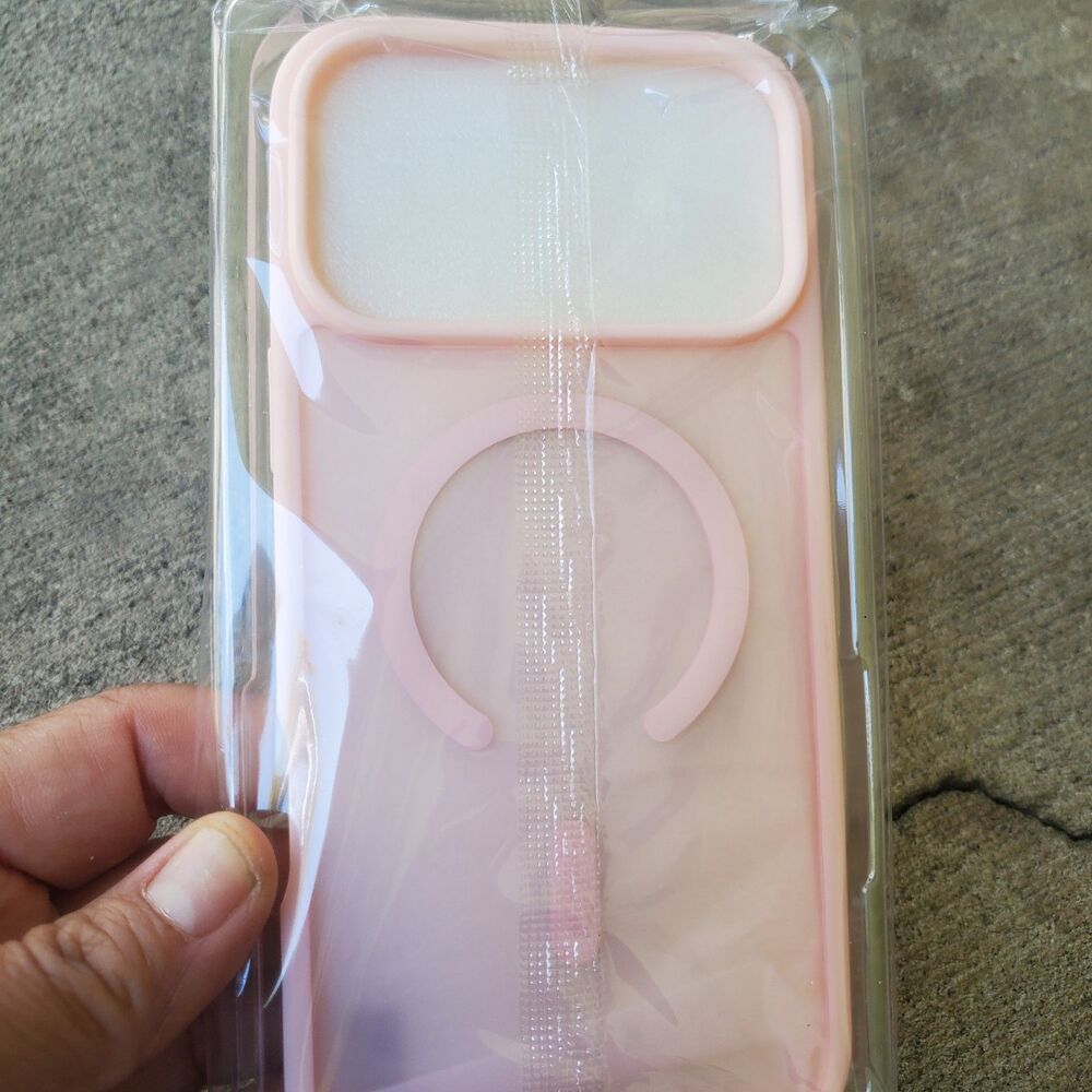 for iPhone 17 Pro Magnetic Case with Lens Stand Holder, Frosted Pink
